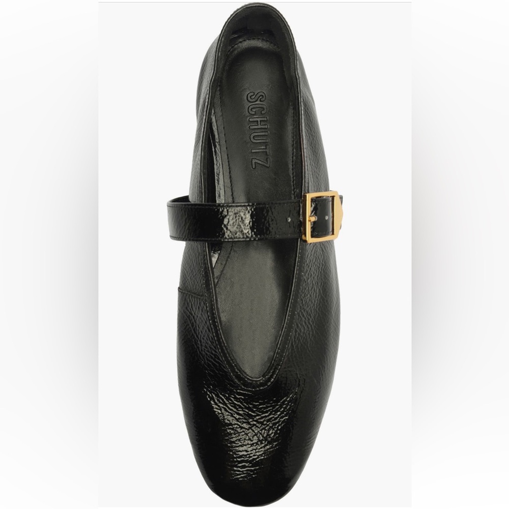 NEW Schutz Courtney Buckle Patent Flats - Picture 5 of 14